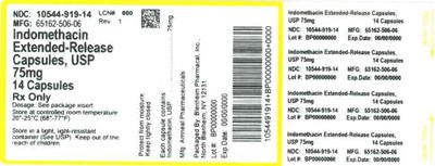 75mg 14ct (Label Indomethacin Er Caps 50mg Bpi(10544 919 14) Amneal(65162 506 06) Rev1)